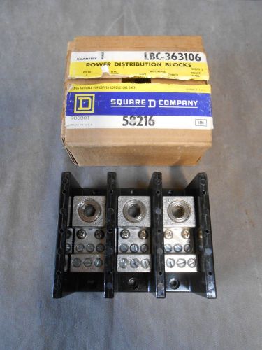 SQUARE D POWER DISTRIBUTION BLOCK LBC-363106 *NEW IN BOX*