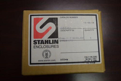 STAHLIN D554W Fiberglass N4X Electrical Enclosure.  New, no modifications.