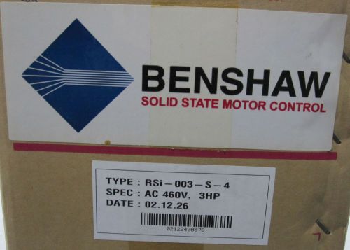 Benshaw RSI-003-S-4 AC Variable Speed Drive Uni-Torque Motor Control NEW NIB