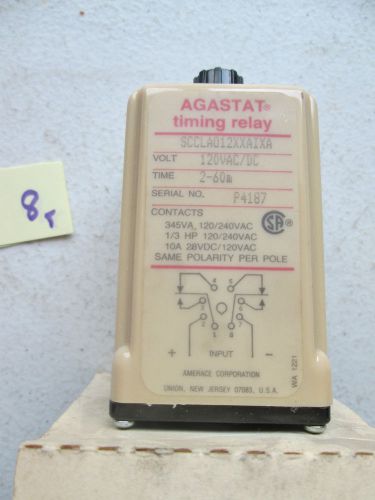 NEW NO BOX AGASTAT SCCLA012XXAIXA TIMING RELAY 120 VDC 2-60 MIN (200-1)