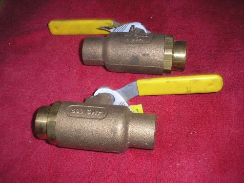2 apollo conbraco 70-205-01 1&#034; bronze ball valves, new for sale