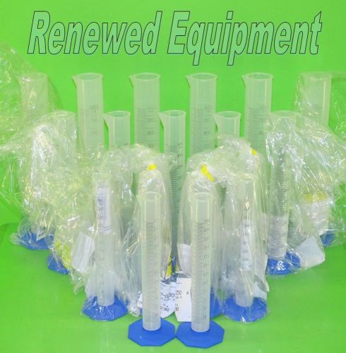 Nalgene 250 mL (10), 500 mL (5), 1000 mL (6) Graduated Cyclinder lot of 21