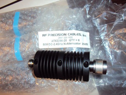 RF Precision Cables ATX3396-20 50W DC-2.4Ghz N-Attenuator 20dB