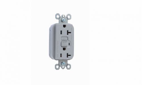 Pass &amp; Seymour #PT2095-GRY PlugTail™ Spec Grade 20A Duplex GFCI - Gray