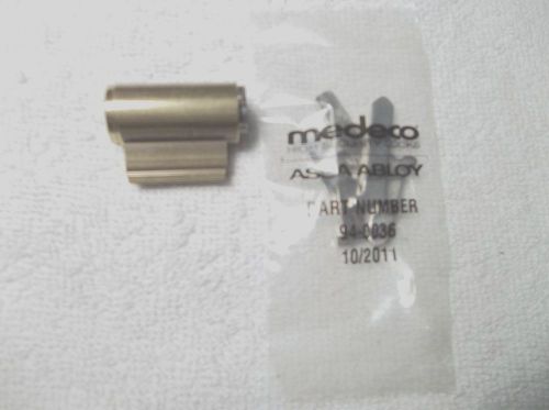 MEDECO KEYMARK KNOBLOCK, #1011 36, SATIN BRASS CLEAR COATED