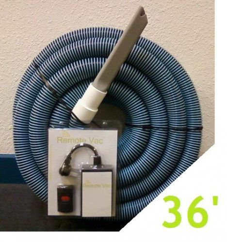 36&#039; Wet Dry Vacuum Hose w/ Remote: Fits most Craftsman Ridgid Shop-Vac