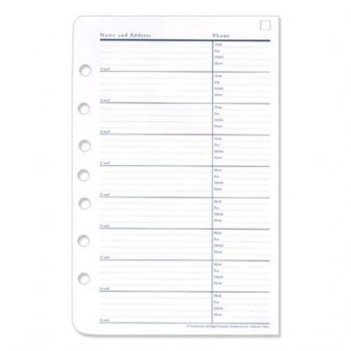 48 Page Franklin Planner Address Phone Pages Refill Classic 5.5x8.5in Organizer