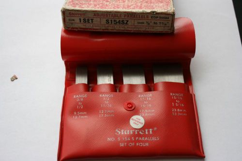 Starrett S154SZ Adjustable Parallels Set 3/8&#034; - 1-5/16&#034; Range 1-3/4&#034;- 3-9/16&#034;