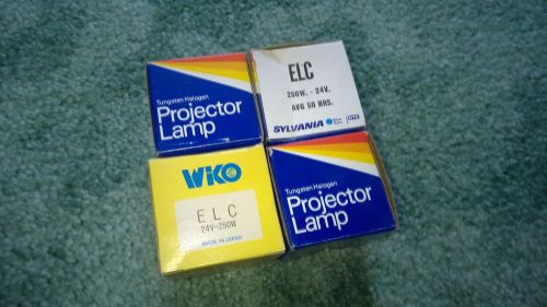 LOT OF 4 QUARTZLINE PROJECTOR LAMPS BULBS - ELC 24V - 250W - NEW IN BOX