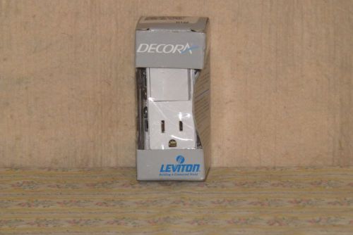 Leviton- Conbination Receptacle &amp; Switch W/Instruction-White-125V- 15A- NIB