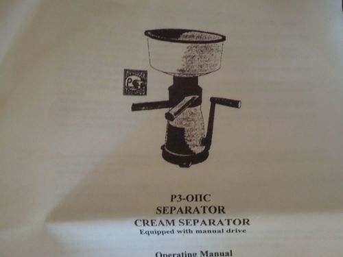 HAND CRANK CREAM SEPARATOR WITH MANUAL