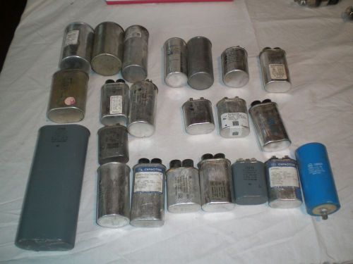 Mixed lot of 22 heat pump AC microwave start run capacitors