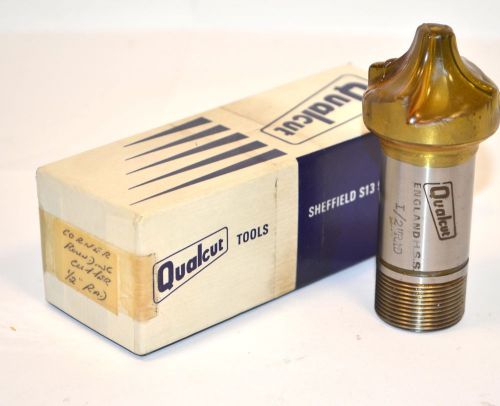 Nos qualcut uk 1/2&#034; radius cobalt corner rounding cutter 1&#034; screw shank wrna411a for sale