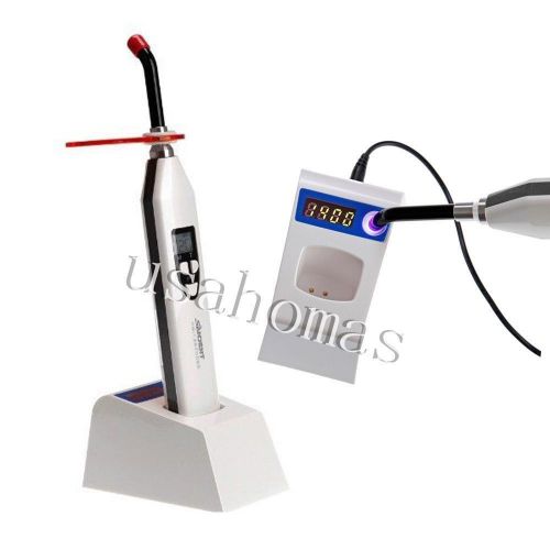 Dental wireless LED light curing lamp lightmeter available &amp; two colors light