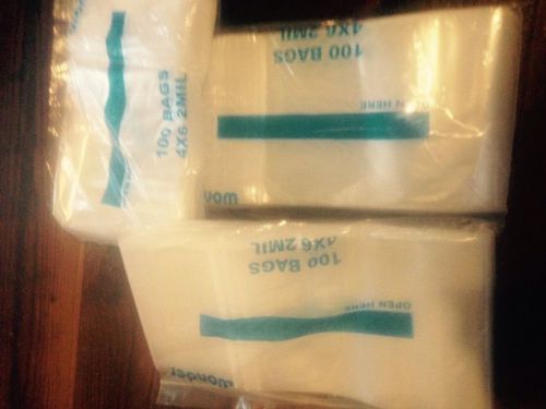 300 ~ 4x6 Clear 2 Ml Ziplock Zip lock ReClosable Bags