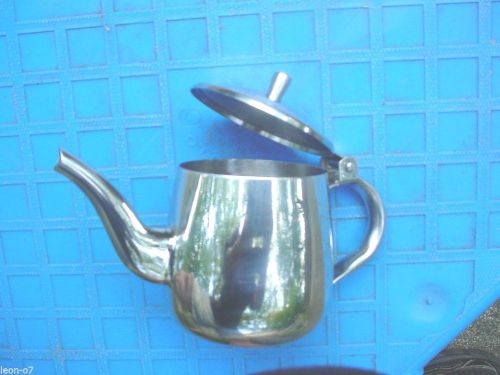 Lot 5 TEA POT Hot Water Pot Gooseneck Hinged Lid Vollrath #46310 Stainless Steel