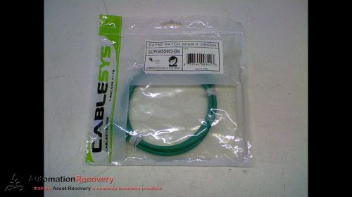 CABLESYS GCP08SS903-GN ETHERNET CORDSET 3 FEET, NEW