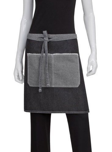 Chef Works AW044-BLK-0 Bronx Half Bistro Apron  Black