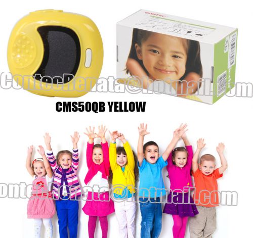 NEW!CONTEC KIDS Pulse Oximeter, CMS50QB Spo2 Monitor, Pulse oxygen.Yellow