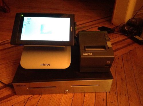 MICROS MTABLET MSTATION POS TERMINAL W/ CASH DRAWER EPSON TM T88V PriNTER MINT