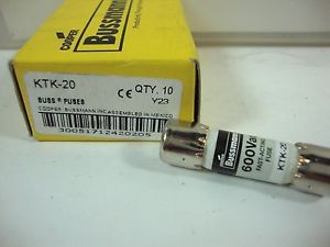 New Lot Bussmann Limitron KTK 20 Amp Fuses 600 Volt NIB