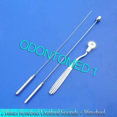 2 Pcs Bakes Rosebud Urethral Sounds 1mm+11mm,Pinwheel