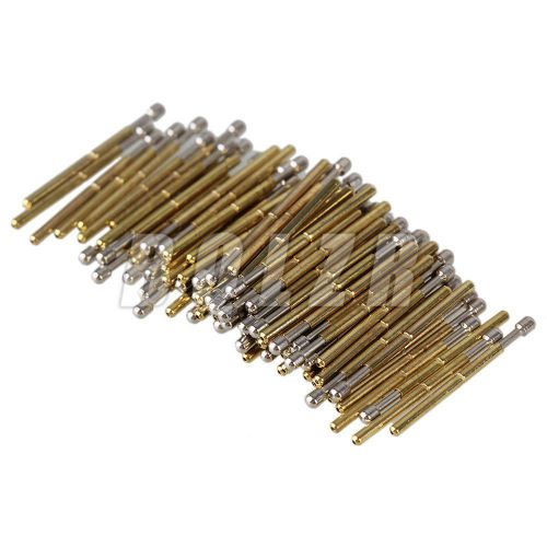 BQLZR P75-D2 Big Round Head Test Probe Spring Pin Set of 100 Gold