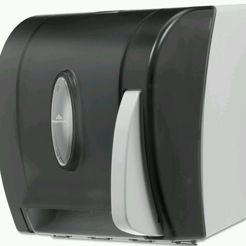 Georgia Pacific 54338 Hygienic Push-Paddle Roll Towel Dispenser TranslucentSmoke