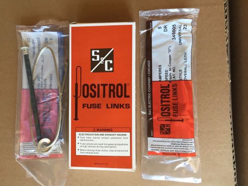 S&amp;C, POSITROL, FUSE LINK, 5A, 2.4-24.9KV, SPEED DR, 345005, UNIVERSAL, LOT OF 25