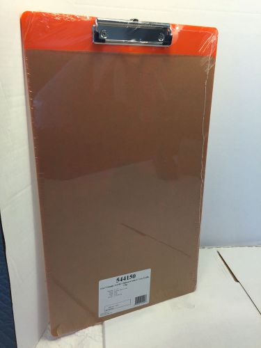 Ruby Paulina 11x17 Clipboard Acrylic With 4&#034; Low Profile Clip, Orange (544150)