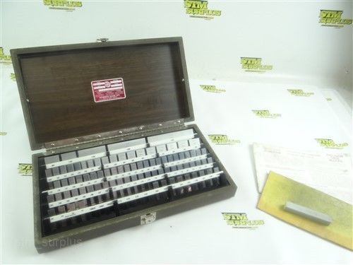 CLEAN! STARRETT WEBER GAGE BLOCK SET W/ CASE STEEL GRADE 2 RS81A1