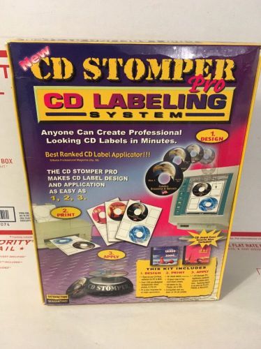 NEW CD STOMPER PRO Disc Labeling Kit Software Labels Applicator SEALED