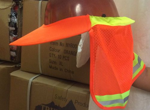 Orange High Visibility Neck Shade Visor