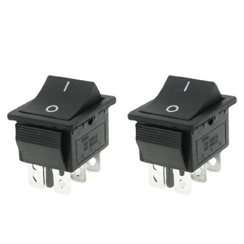 uxcell 250V/15A 125V/20A AC Momentary ON/OFF DPDT Rocker Switch 2 Pcs