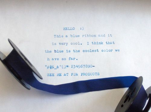 Royal Quiet Deluxe Portable Typewriter Ribbon BLUE INK  - VERY COOL