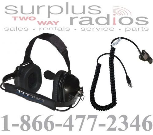 TITAN DUAL MUFF HIGH NOISE RACING HEADSET MOTOROLA RADIO HT1000 XTS3000 XTS5000