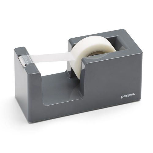 Container Store Poppin Dark Gray Desk Dorm Office Tape Dispenser New