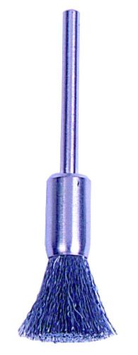 Weiler 0.005&#034; Wire Size, 1/4&#034; Diameter, 1/8&#034; Stem Size, Brass Bristles Brush New