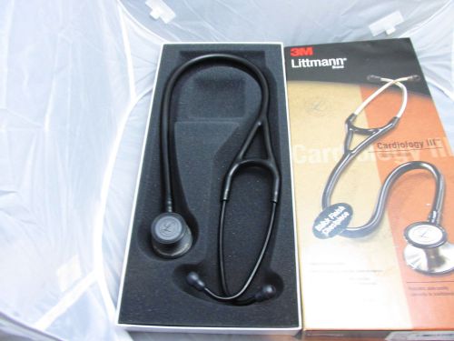 3m LITTMANN CARDIOLOGY III STETHOSCOPE 313BE 27&#034; BLACK FINISH CHESTPIECE