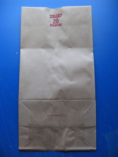 ( 500 ) 20# KRAFT PAPER BAGS SIZE 16&#034; x 8 1/4&#034; ITEM #80045 BULWARK DURO