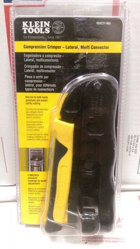 (MA5) Klein Tools VDV211-063 Lateral, Multi-Connector Compression Crimper NEW