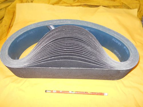 25 NEW SANDING BELTS 3&#034; x 41 1/2&#034; x 100 grit sander abrasive APABRASIVES SCP31