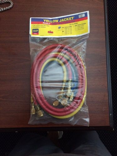 Yellow jacket plus ii 2 refrigeration charging hose 3 pack 22986 havs-72 ryb for sale