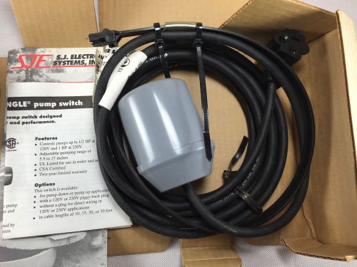 SJE Junior Super Single Pump Float Switch 15JSD1WP (1001817) 15ft, 120V w/ Plug