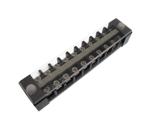 HQ KACON 10 Position 10P Screw Barrier Strip Terminal Block w/ Cover 10A