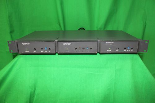 Two Videotek ADA-16 Audio Distribution Amplifiers and VDA-16 w/ Rack Mount Tray