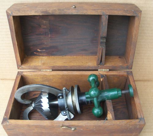 Pipe flaring tool in vintage wooden box plumbing stainless steel flange for sale