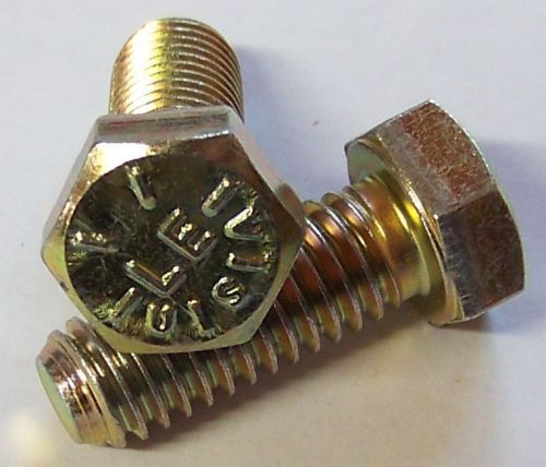 100 bulk qty-nc gr8 hex head bolt 7/16-14x1-1/2 zp(9146) for sale