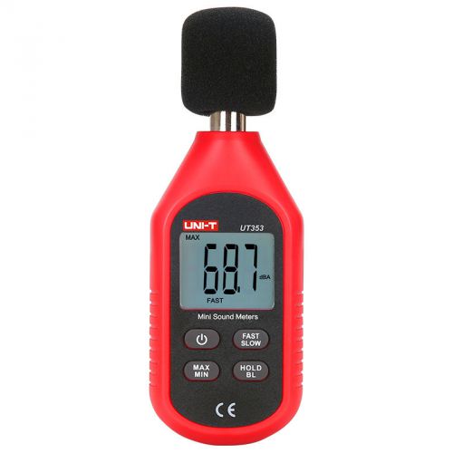 Mini Sound Level Meter Noise Tester 30-130dB Data Hold Fast &amp; Slow Sampling