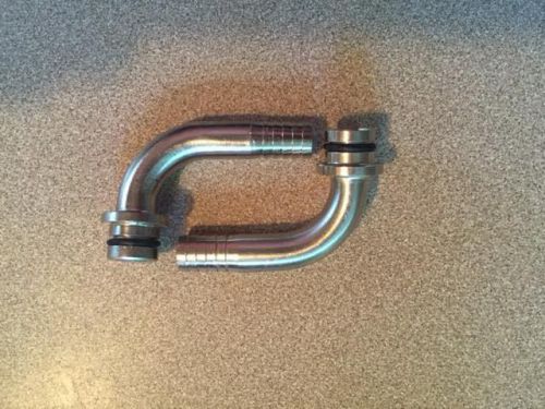 2 - stainless steel 3/8 &#034; barb outlet flow fitting for shurfl pump free shipping for sale